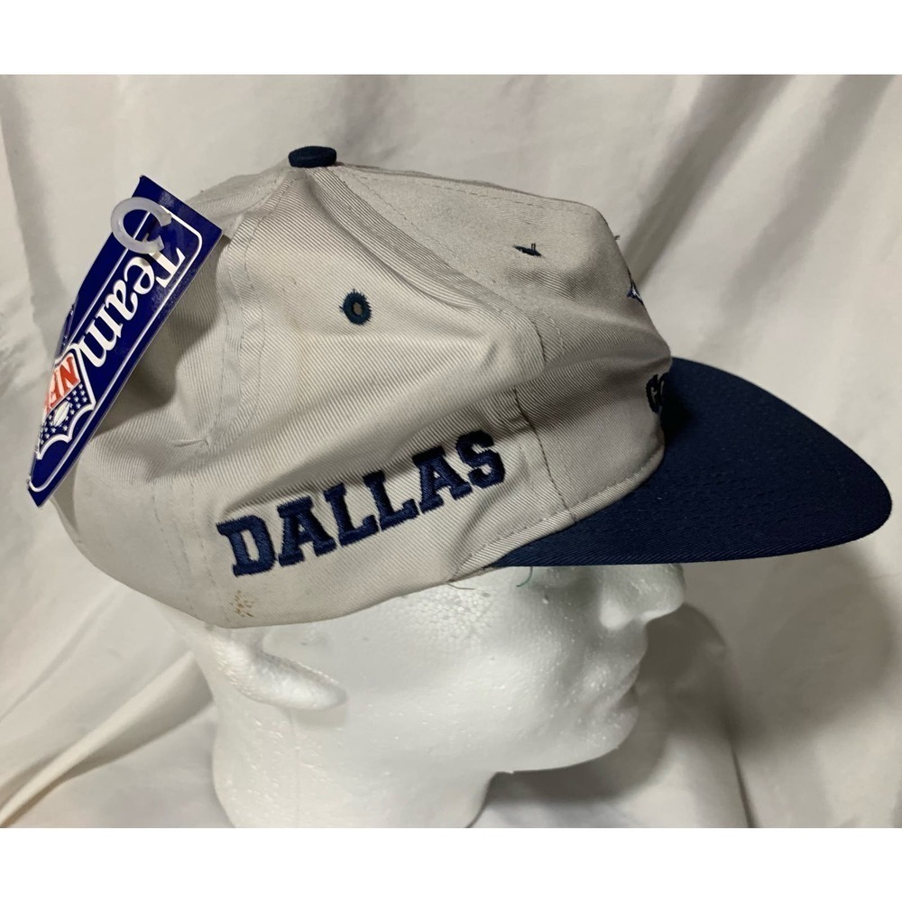 Dallas Cowboys Vintage 90's Logo 7 NFL Snapback Hat Cap NWT NOS Gray Competitor - Picture 6 of 13